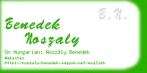 benedek noszaly business card